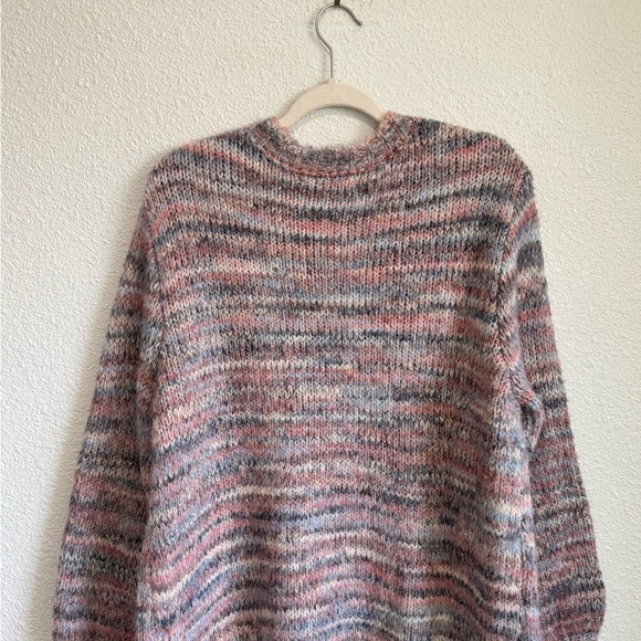 Le Superbe Overcast Cardigan Womens Medium Multicolored Boho Space Dye Knitted - Picture 11 of 12
